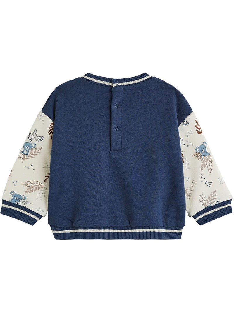 Sweat-shirt bébé en molleton mathéo Bleu - Kiabi