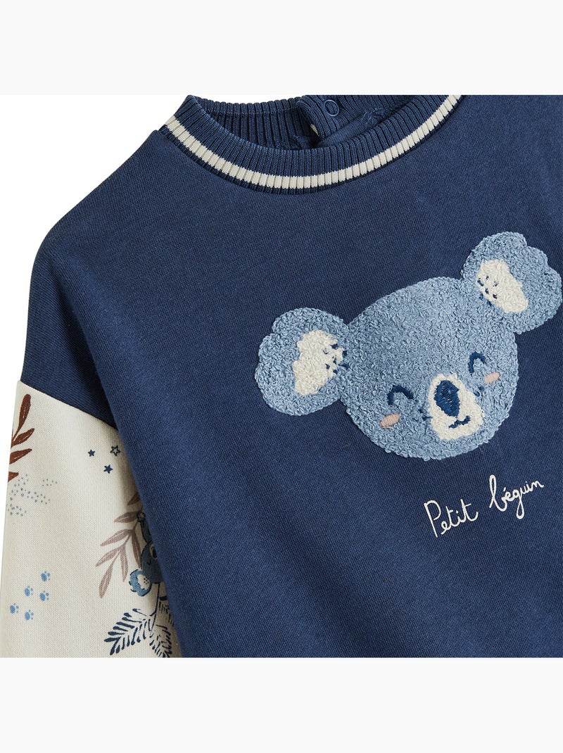 Sweat-shirt bébé en molleton mathéo Bleu - Kiabi