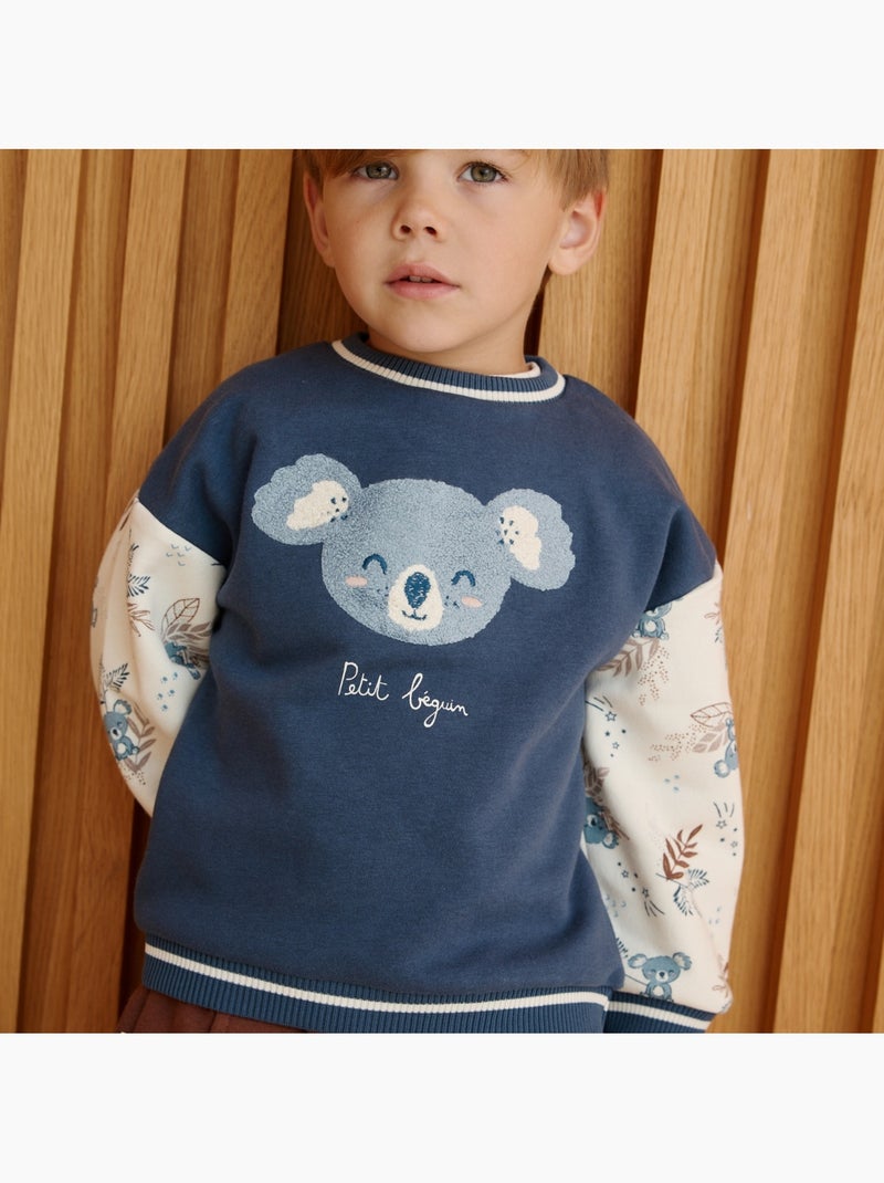 Sweat-shirt bébé en molleton mathéo Bleu - Kiabi