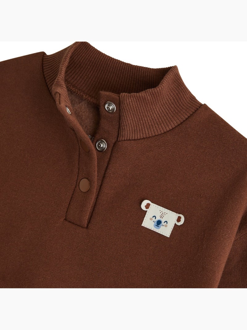 Sweat-shirt bébé en molleton mathéo Marron - Kiabi