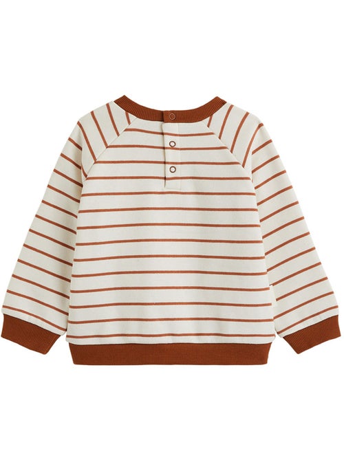 Sweat-shirt bébé en molleton moka - Kiabi