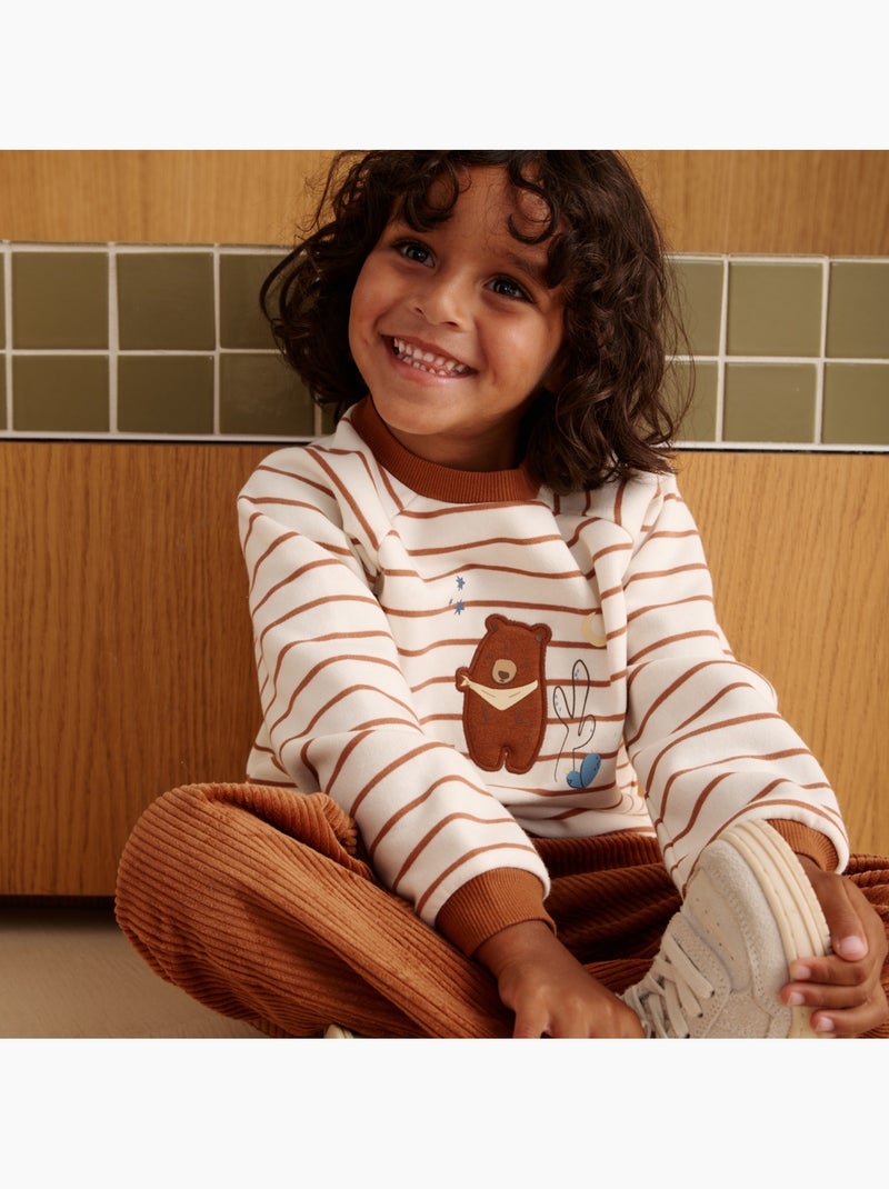 Sweat-shirt bébé en molleton moka Ecru - Kiabi