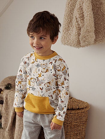 Sweat-shirt bébé en molleton Petit Loup