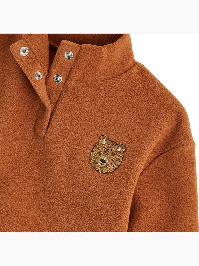 Sweat-shirt bébé en polaire moka Marron - Kiabi