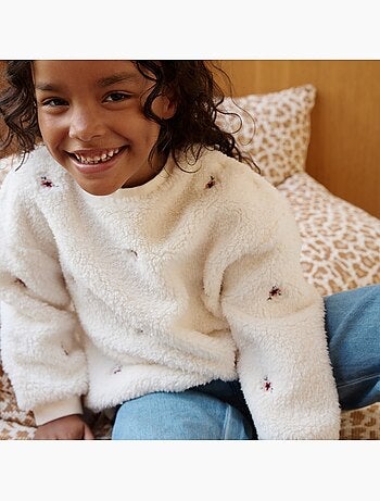 Sweat-shirt bébé en sherpa cléo