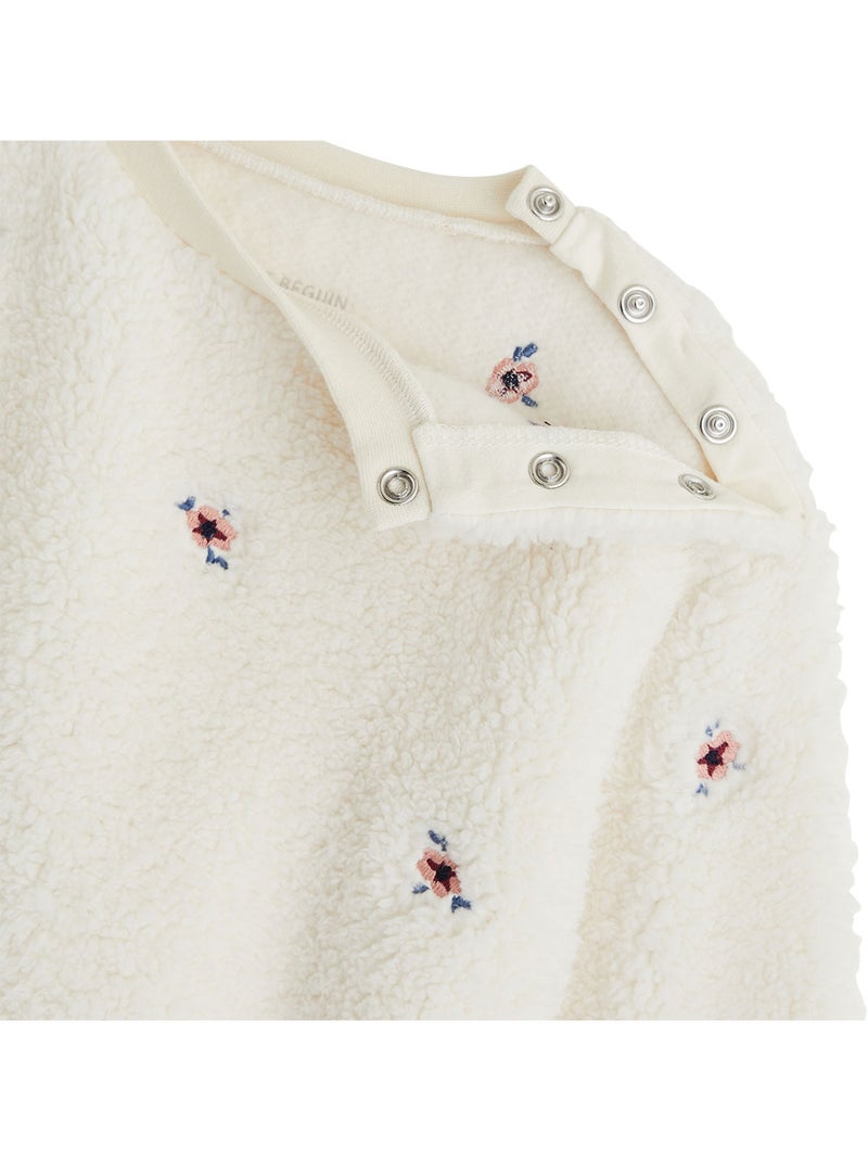 Sweat-shirt bébé en sherpa cléo Beige clair - Kiabi