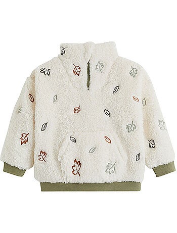 Sweat-shirt bébé en sherpa ginkgo