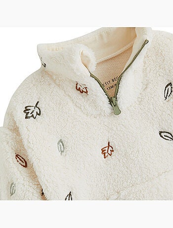Sweat-shirt bébé en sherpa ginkgo