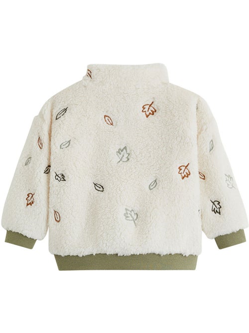 Sweat-shirt bébé en sherpa ginkgo - Kiabi