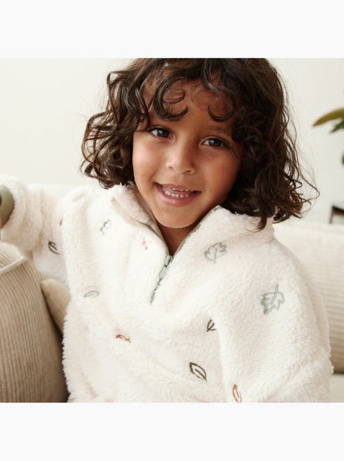 Sweat-shirt bébé en sherpa ginkgo - Kiabi