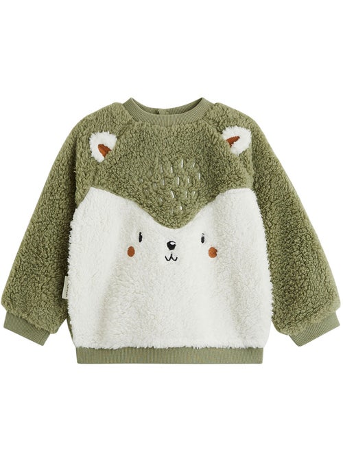 Sweat-shirt bébé en sherpa ginkgo - Kiabi Sweat-shirt bébé en sherpa ginkgo - Kiabi