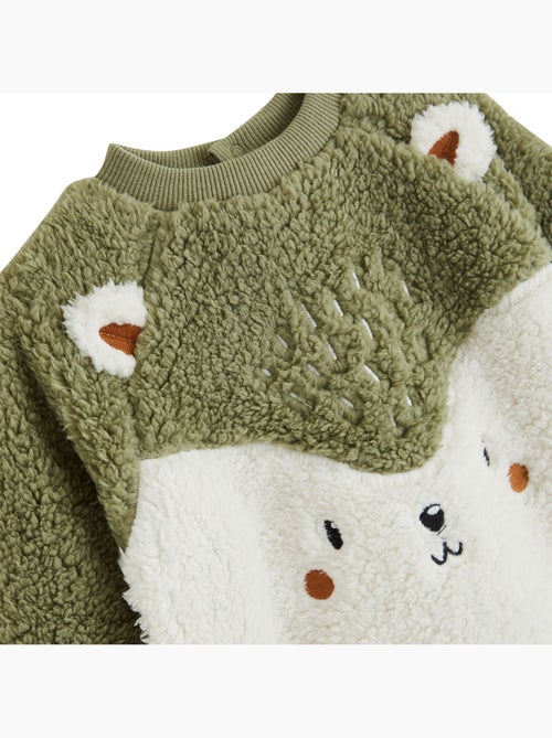 Sweat-shirt bébé en sherpa ginkgo - Kiabi Sweat-shirt bébé en sherpa ginkgo - Kiabi