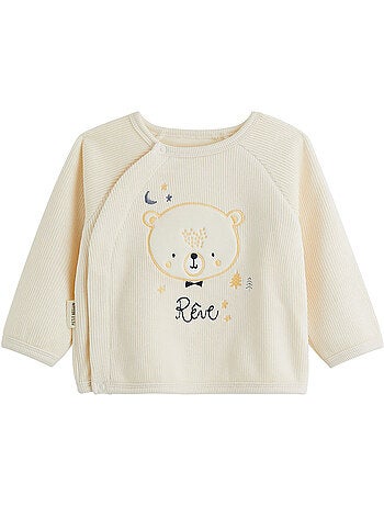 Sweat-shirt bébé en velours flocon