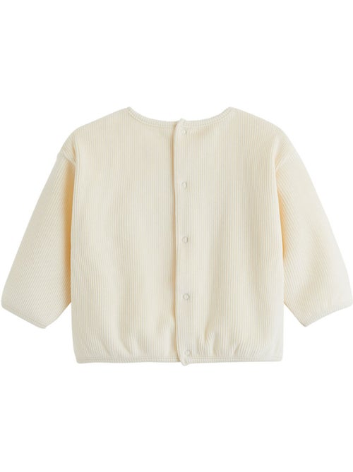 Sweat-shirt bébé en velours neige - Kiabi Sweat-shirt bébé en velours neige - Kiabi