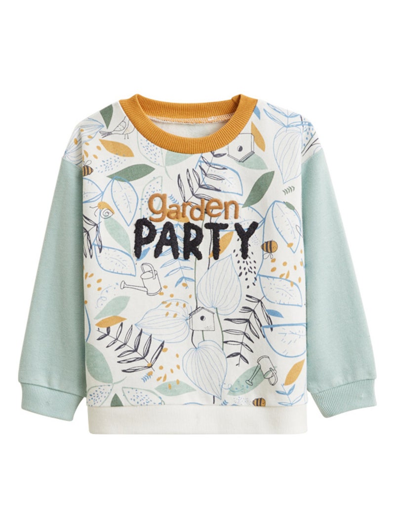 Sweat-shirt bébé Garden Party Vert - Kiabi