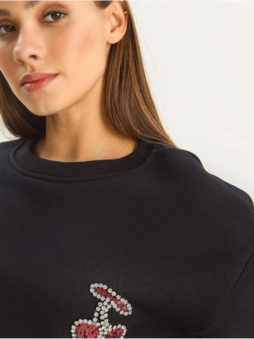 Sweat-shirt brodé à col rond et coupe décontractée lucci - Kiabi Sweat-shirt brodé à col rond et coupe décontractée lucci - Kiabi