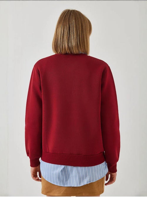 Sweat-shirt brodé à trois fils bianco lucci - Kiabi Sweat-shirt brodé à trois fils bianco lucci - Kiabi