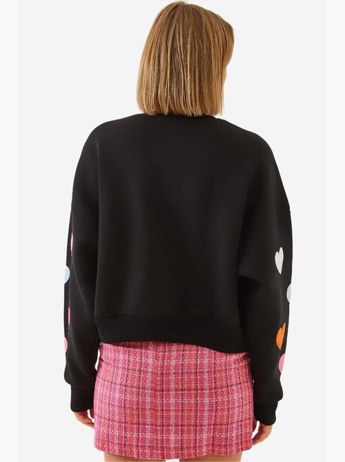 Sweat-shirt brossé triple fil brodé cœur lucci - Kiabi Sweat-shirt brossé triple fil brodé cœur lucci - Kiabi