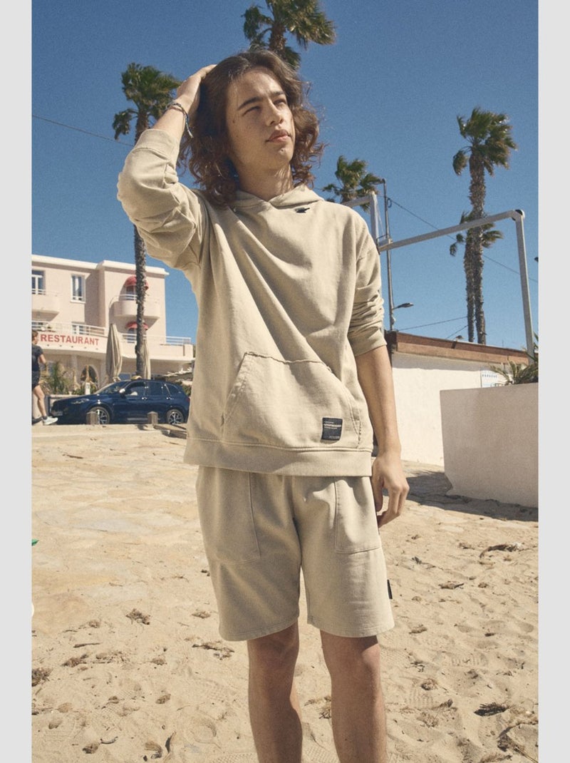 Sweat-Shirt capuche ANIBO 'Le Temps Des Cerises' Marron - Kiabi