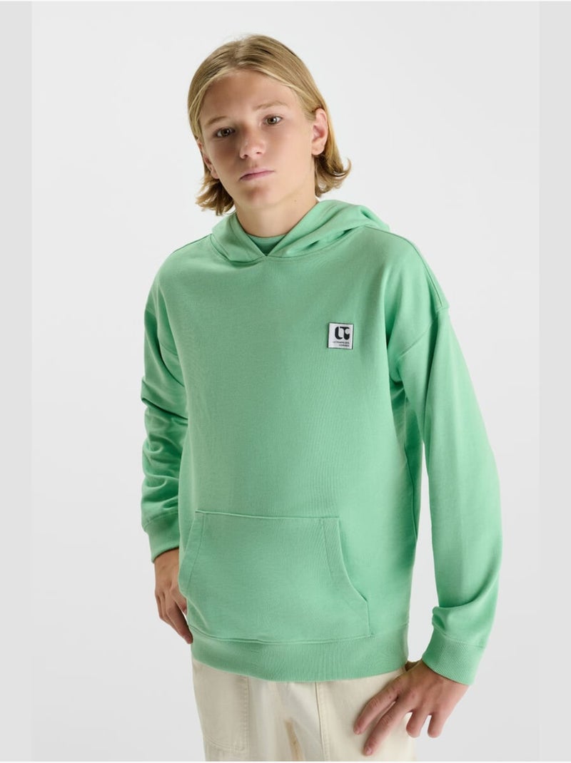 Sweat-Shirt capuche AUTABO 'Le Temps Des Cerises' Vert - Kiabi