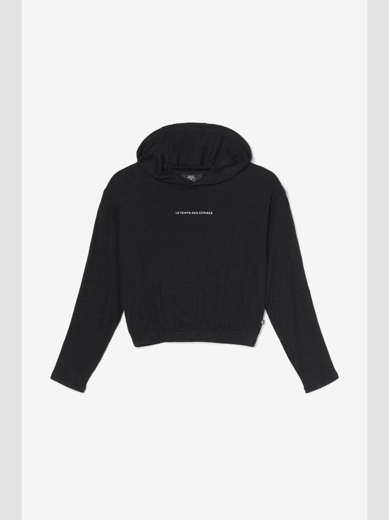Sweat-Shirt capuche BIANCIGI 'Le Temps Des Cerises' Noir - Kiabi