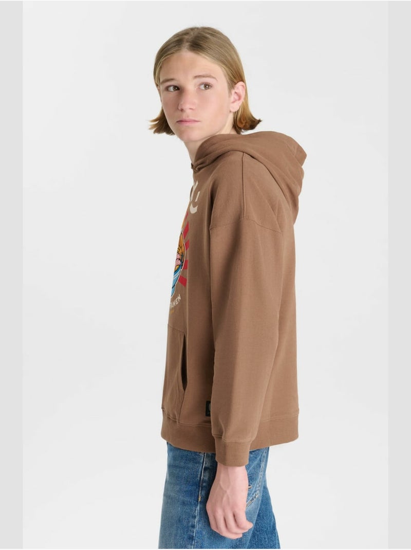 Sweat-shirt capuche darabo 'le temps des cerises' Marron - Kiabi
