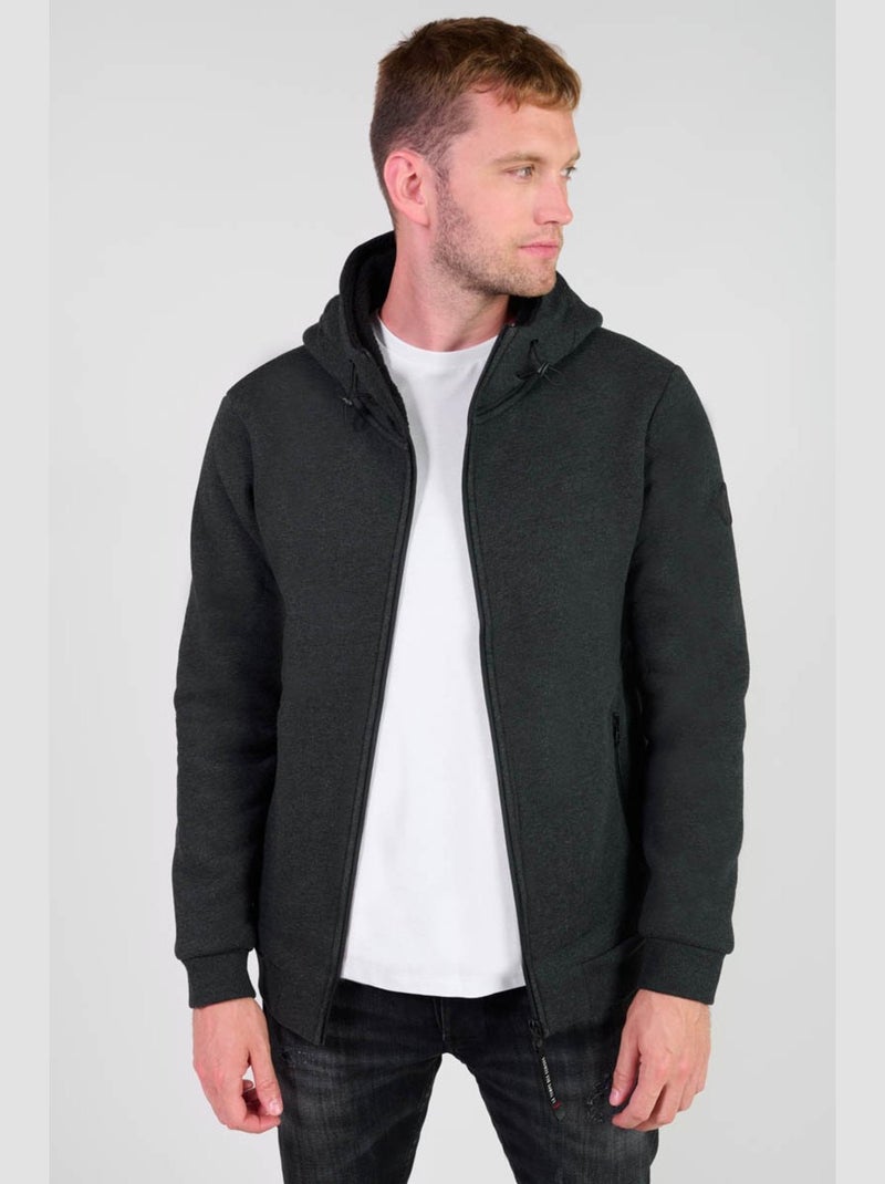 Sweat-Shirt capuche DISAL 'Le Temps Des Cerises' Gris - Kiabi