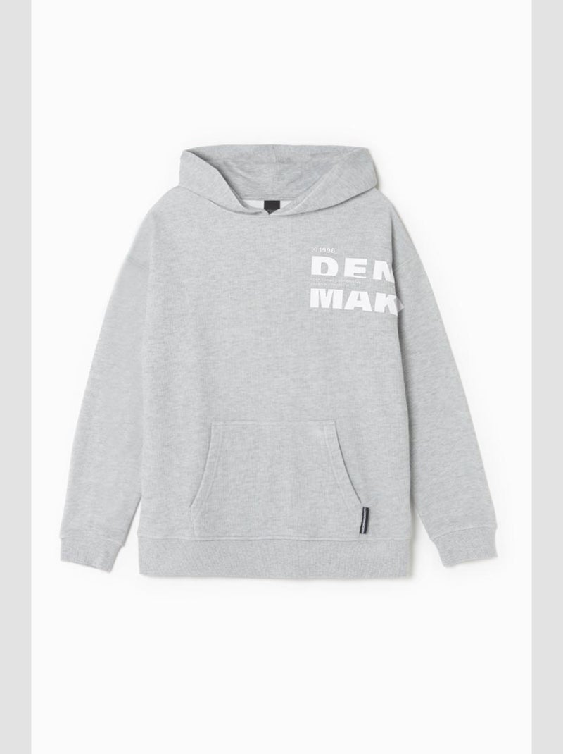 Sweat-Shirt capuche ELROSBO 'Le Temps Des Cerises' Gris - Kiabi