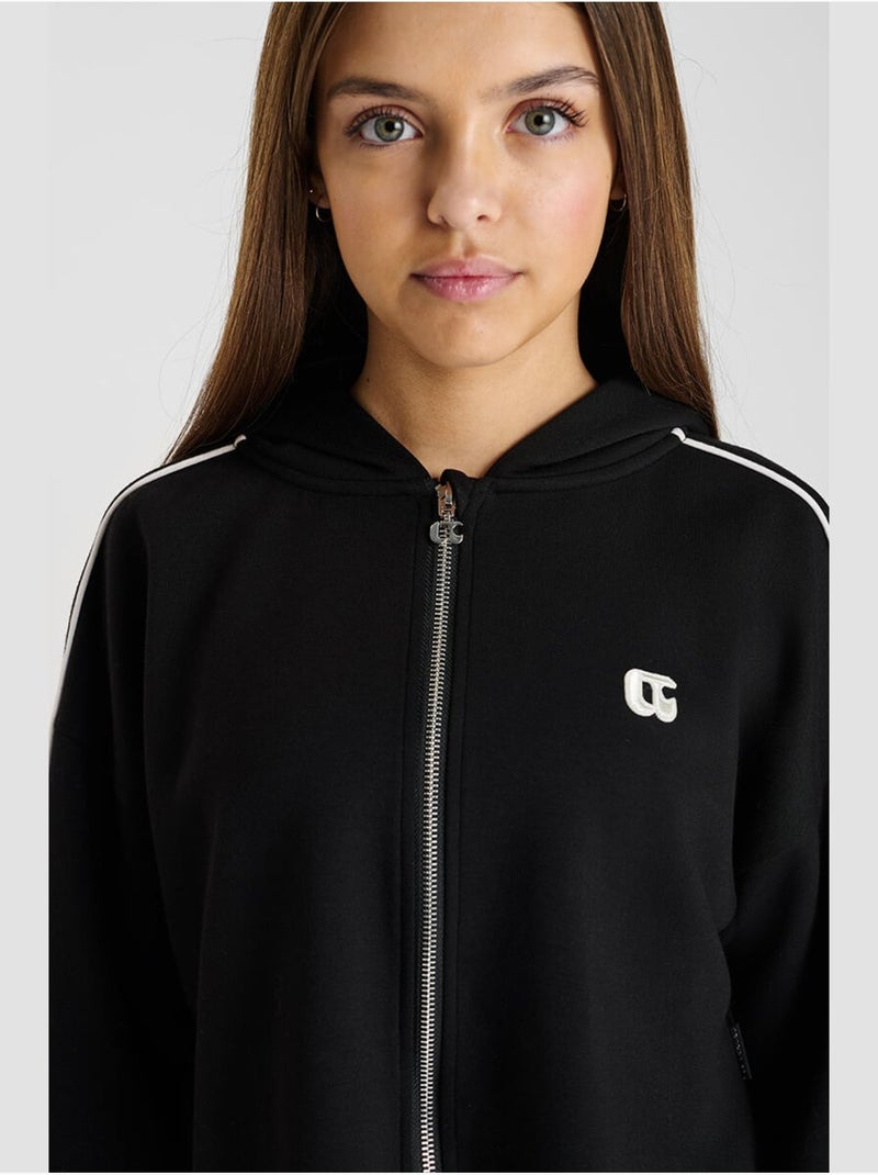 Sweat-Shirt capuche FRIPIGI 'Le Temps Des Cerises' Noir - Kiabi