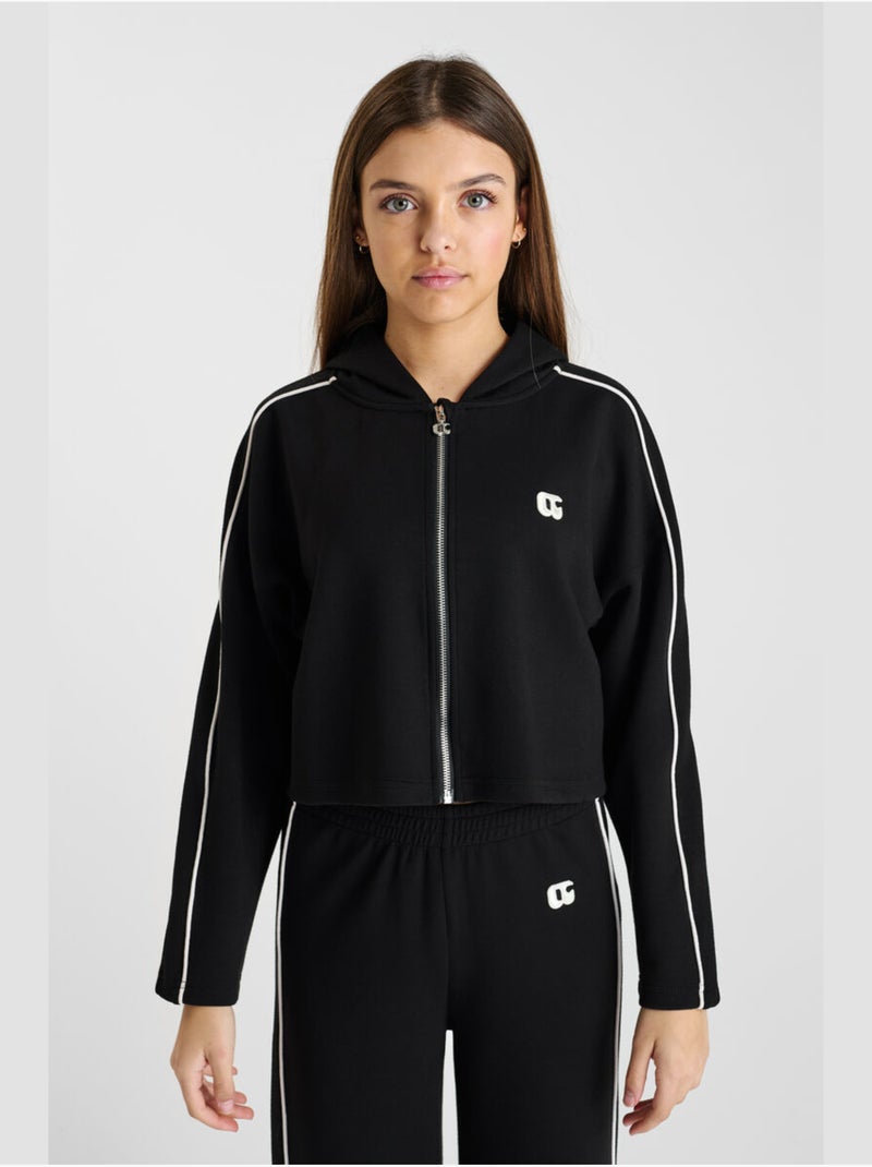 Sweat-Shirt capuche FRIPIGI 'Le Temps Des Cerises' Noir - Kiabi