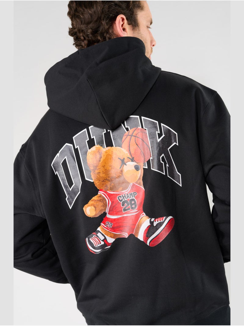 Sweat-shirt capuche loro 'le temps des cerises' Noir - Kiabi