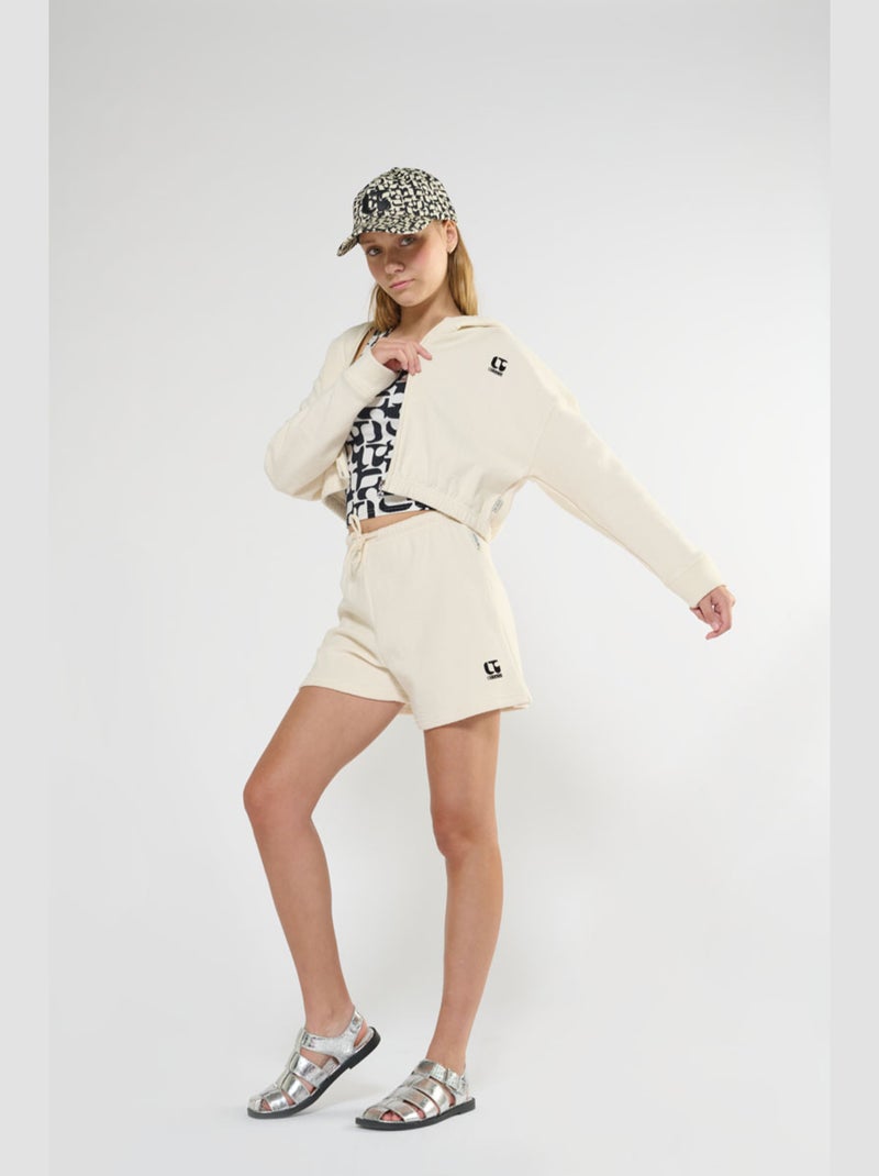 Sweat-Shirt capuche MIRATEGI 'Le Temps Des Cerises' Blanc - Kiabi