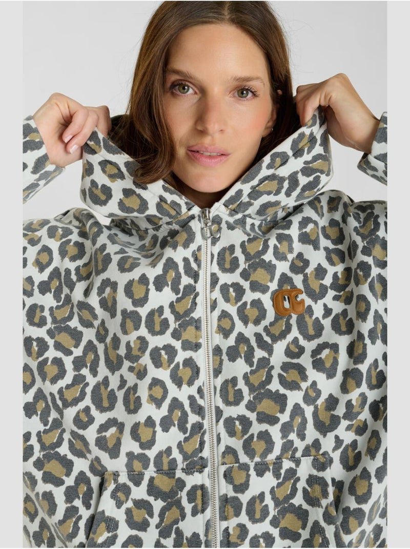 Sweat-Shirt capuche PAMELA 'Le Temps Des Cerises' Marron - Kiabi