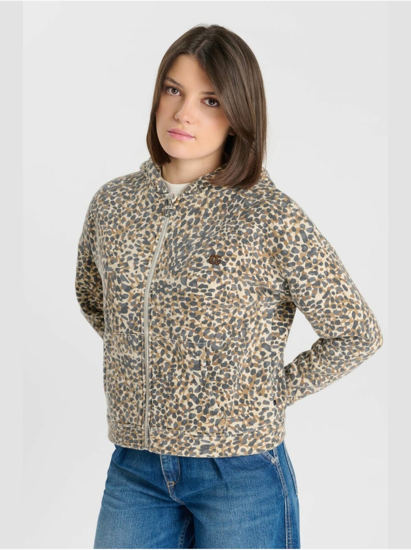 Sweat-Shirt capuche PAMELAGI 'Le Temps Des Cerises' Beige - Kiabi