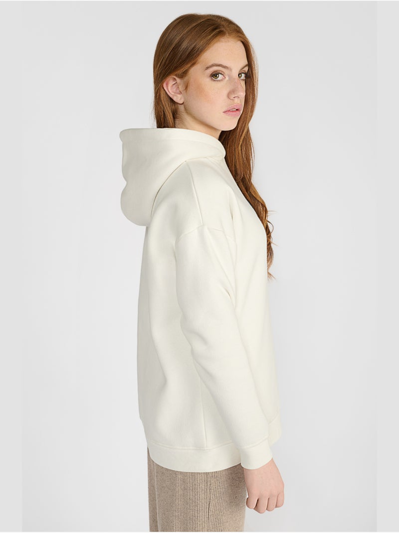Sweat-shirt capuche samigi 'le temps des cerises' Blanc - Kiabi