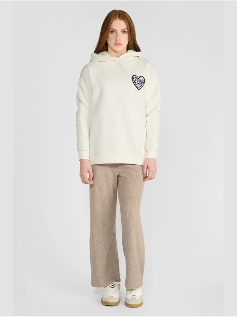 Sweat-shirt capuche samigi 'le temps des cerises' Blanc - Kiabi