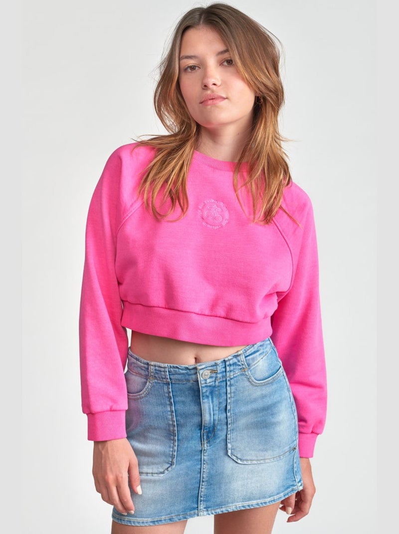 Sweat-Shirt capuche TYRAGI 'Le Temps Des Cerises' Rose - Kiabi