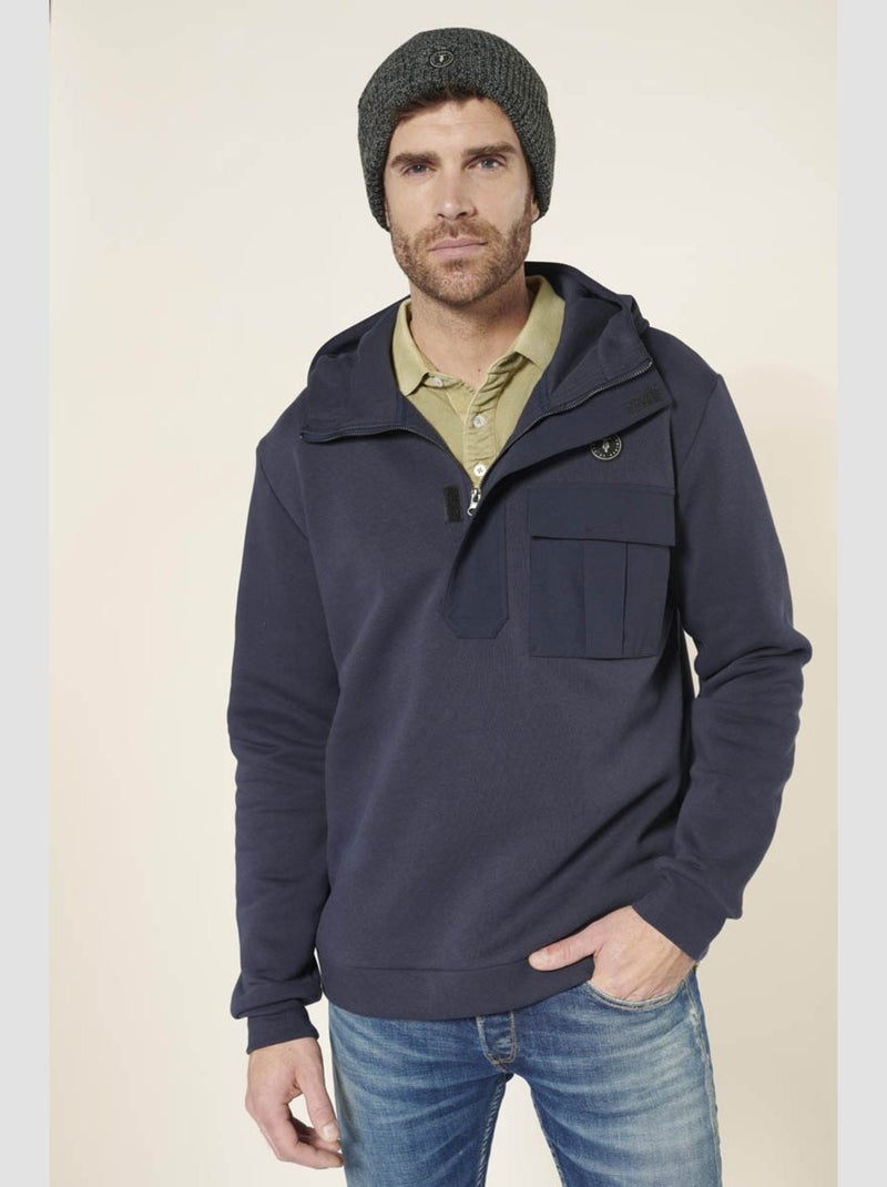 Sweat-Shirt capuche VERODI 'Le Temps Des Cerises' Bleu - Kiabi