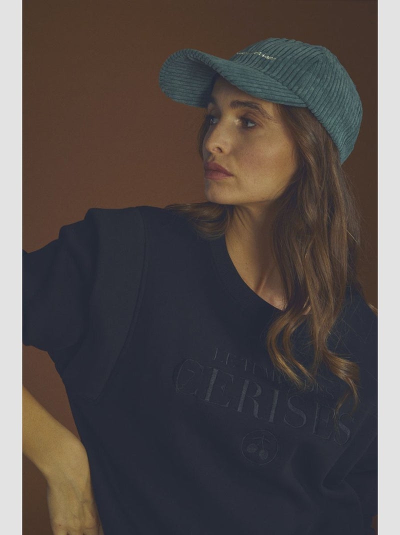 Sweat-Shirt CLAUDIA 'Le Temps Des Cerises' Noir - Kiabi