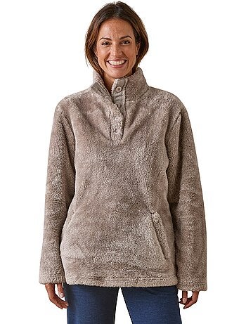 Sweat-shirt col montant maille douce - DAXON