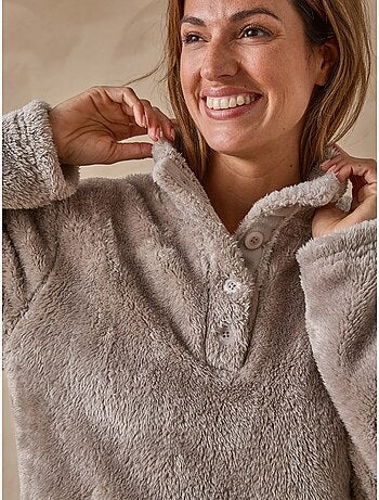 Sweat-shirt col montant maille douce - DAXON