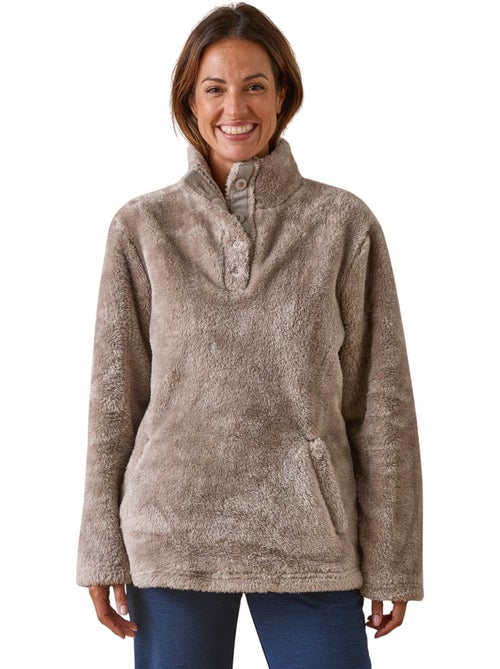 Sweat-shirt col montant maille douce - DAXON - Kiabi