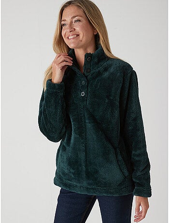 Sweat-shirt col montant maille douce - DAXON