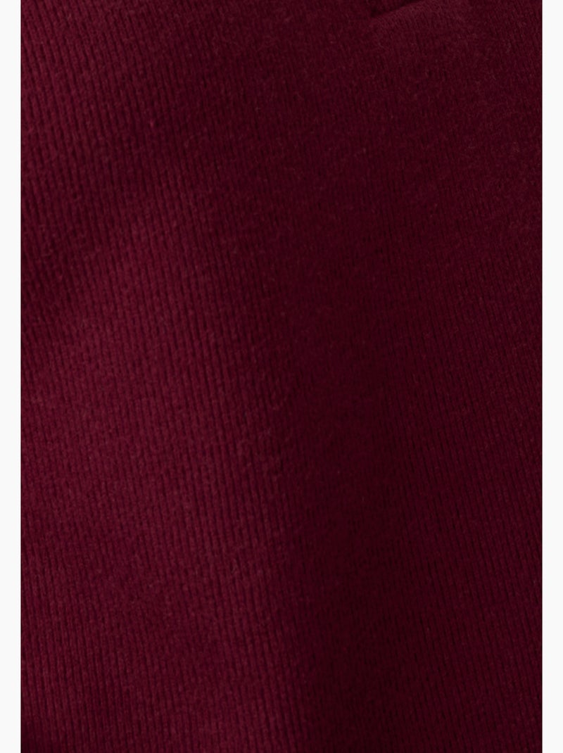 Sweat-shirt col montant pressionné côtes 1x1 - happy d. By damart Rouge - Kiabi