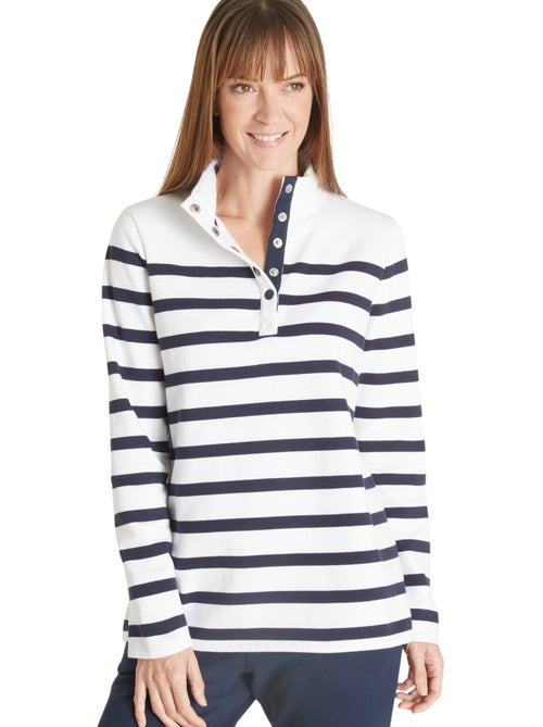 Sweat-shirt col montant rayé - DAXON - Kiabi