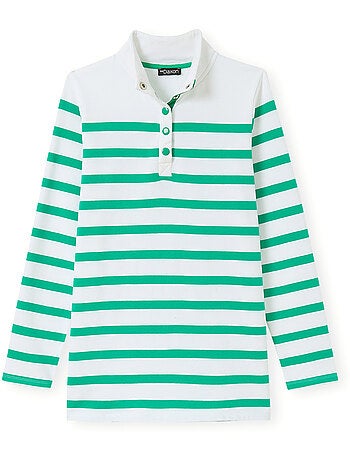 Sweat-shirt col montant rayé - DAXON