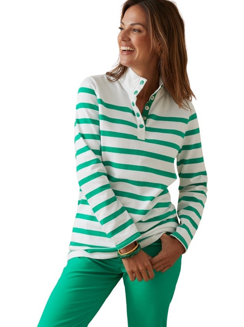 Sweat-shirt col montant rayé - DAXON - Kiabi