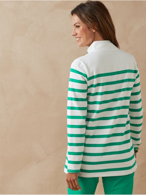 Sweat-shirt col montant rayé - DAXON - Kiabi
