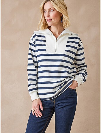 Sweat-shirt col montant zippé - DAXON