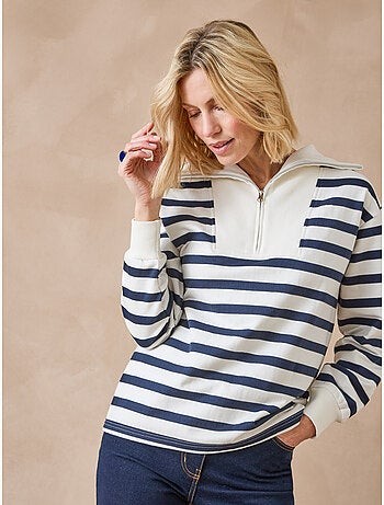 Sweat-shirt col montant zippé - DAXON